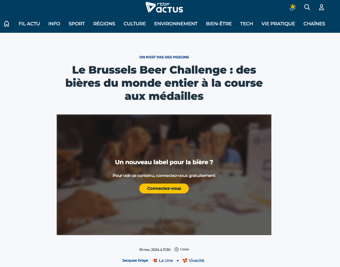 La Belgique, l’Italie, les Pays Bas et la Chine font une razzia au Brussels Beer Challenge