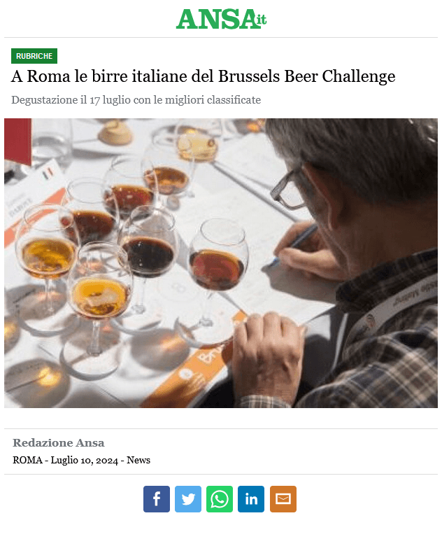 A Roma le birre italiane del Brussels Beer Challenge