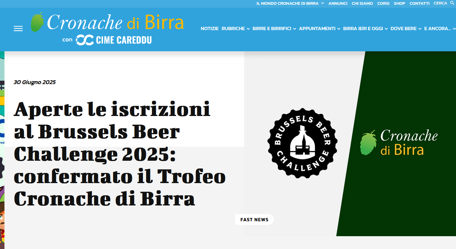 Aperte le iscrizioni al Brussels Beer Challenge 2025: confermato il Trofeo Cronache di Birra