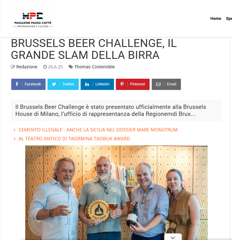 BRUSSELS BEER CHALLENGE, IL GRANDE SLAM DELLA BIRRA