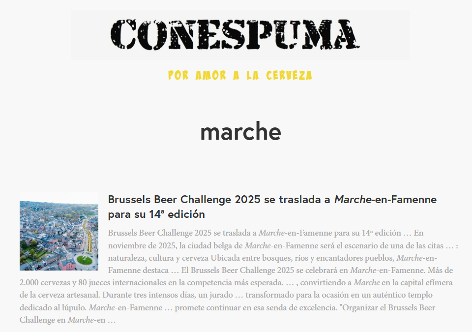 Brussels Beer Challenge 2025 se traslada a Marche-en-Famenne para su 14ª edición