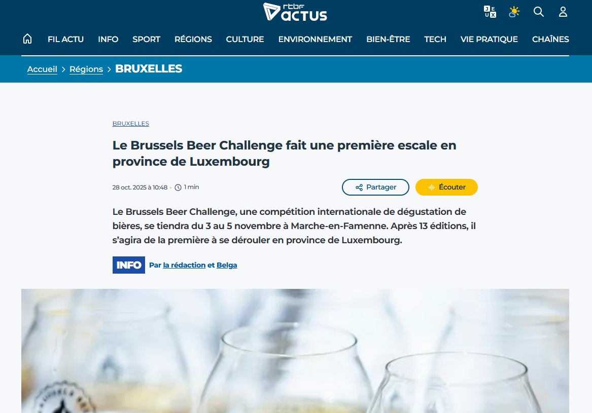 Le Brussels Beer Challenge fait une première escale en province de Luxembourg